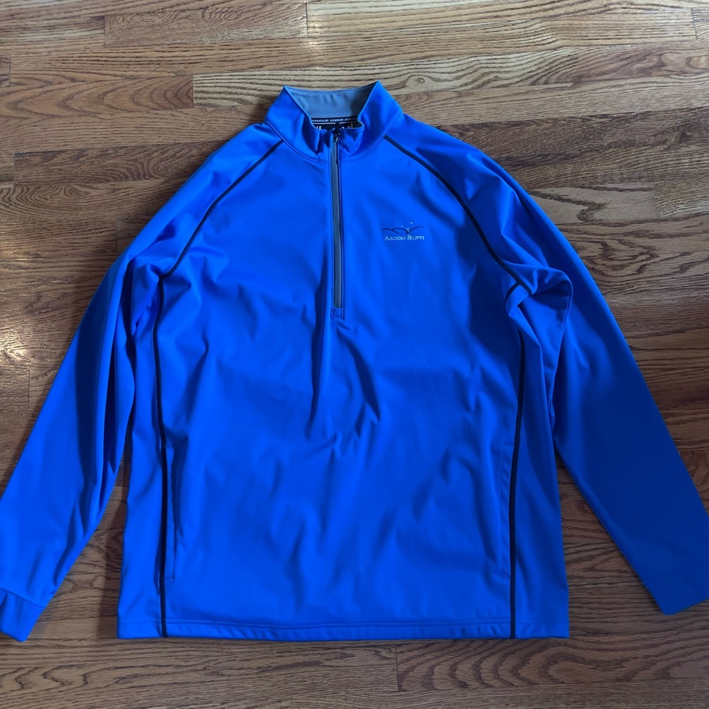 Men's Under Armour Arcadia Bluffs Blue Quarter-Zip Jacket Size Large